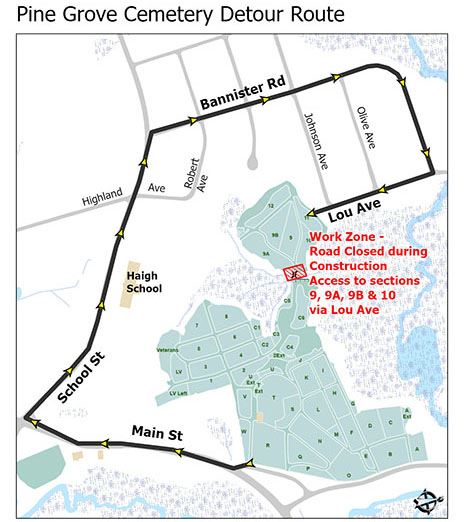 Cemetery Detour Map 2