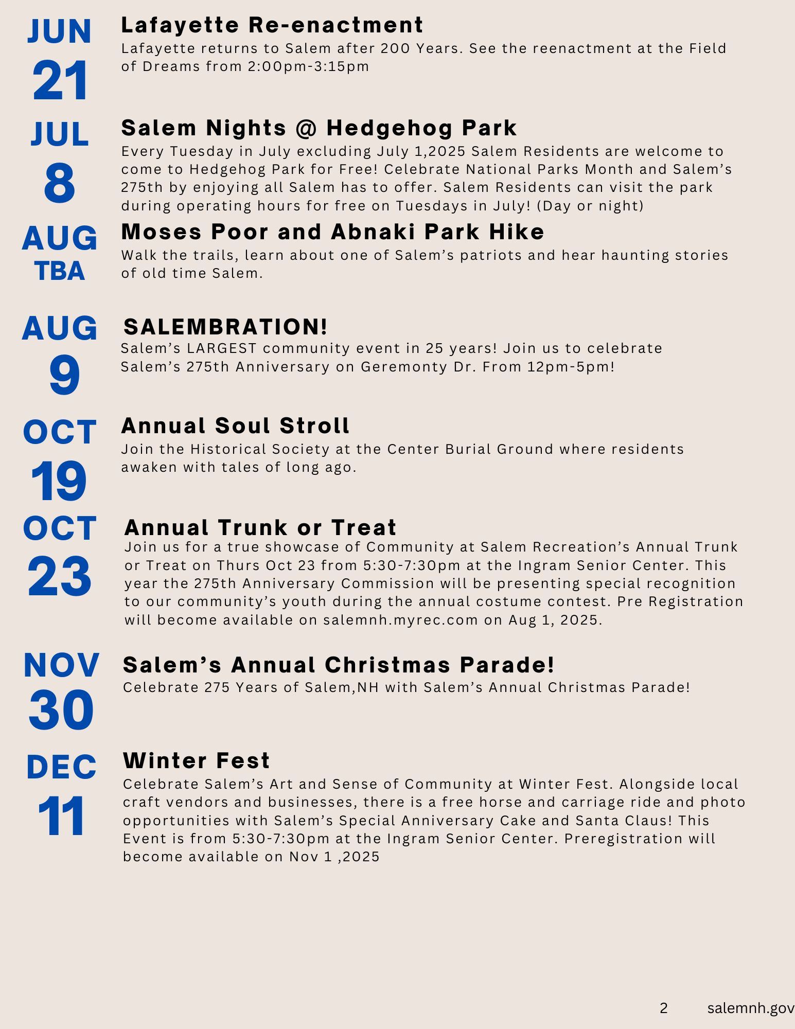 Detailing Salem's Anniversary